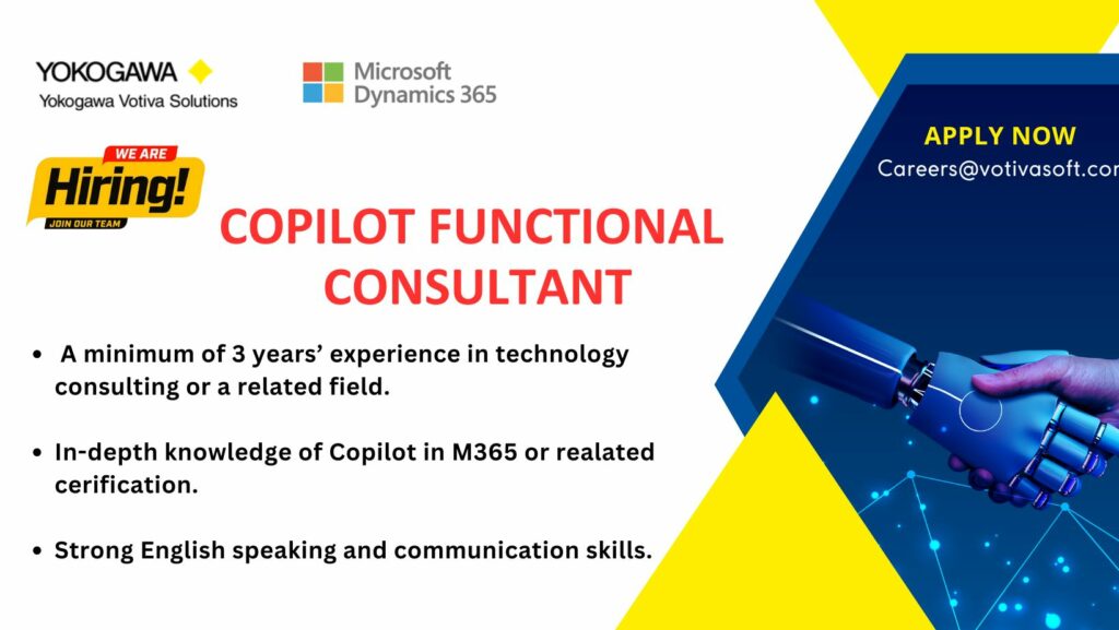 Copilot Functional Consultant - Yokogawa Votiva Solutions